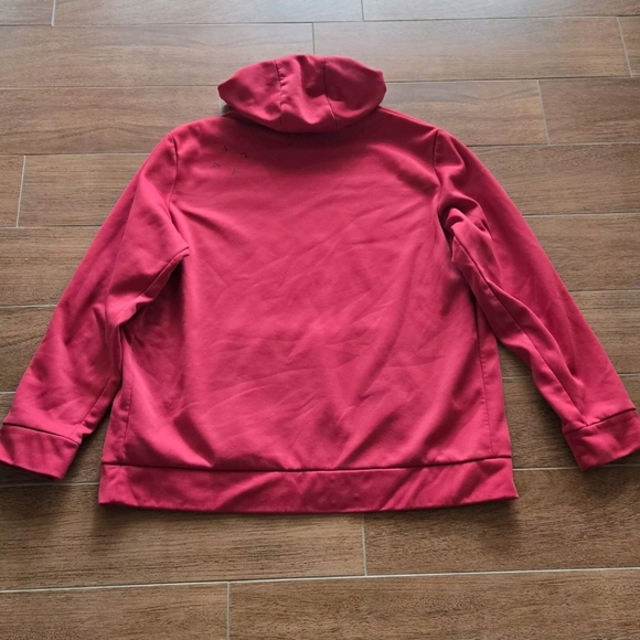 Vintage Nike Air Jordan Hoodie Men's Sz XL Pullover Dri-Fit Sweatshirt 90s Red - Picture 4 of 10